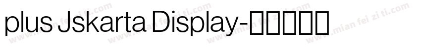 plus Jskarta Display字体转换